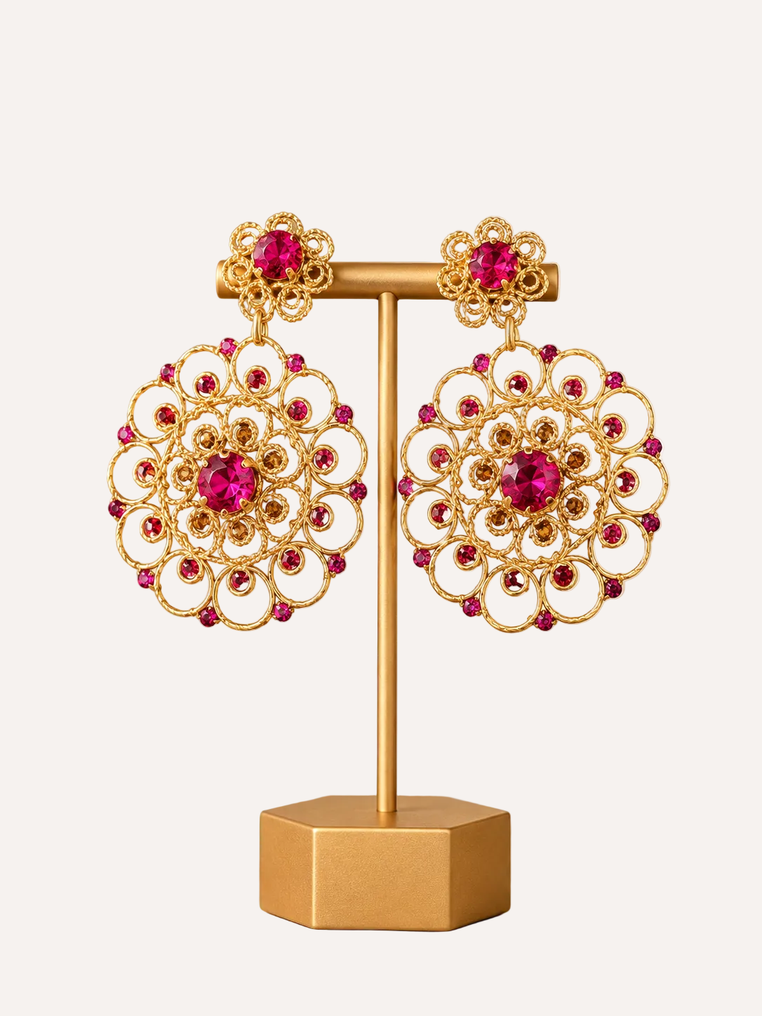 Handmade Venezuelan Earrings with Crystals