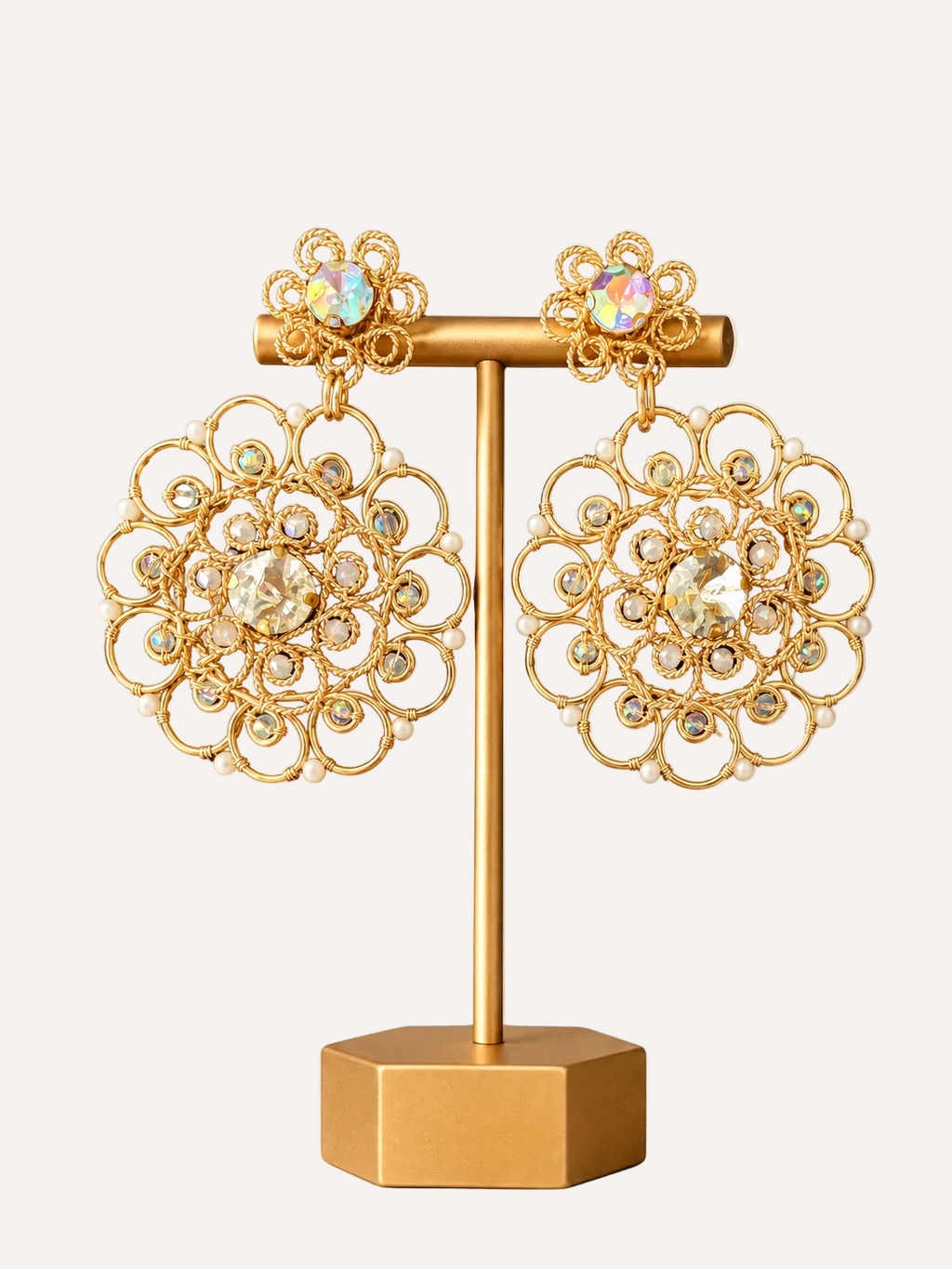 Handmade Venezuelan Earrings with Crystals
