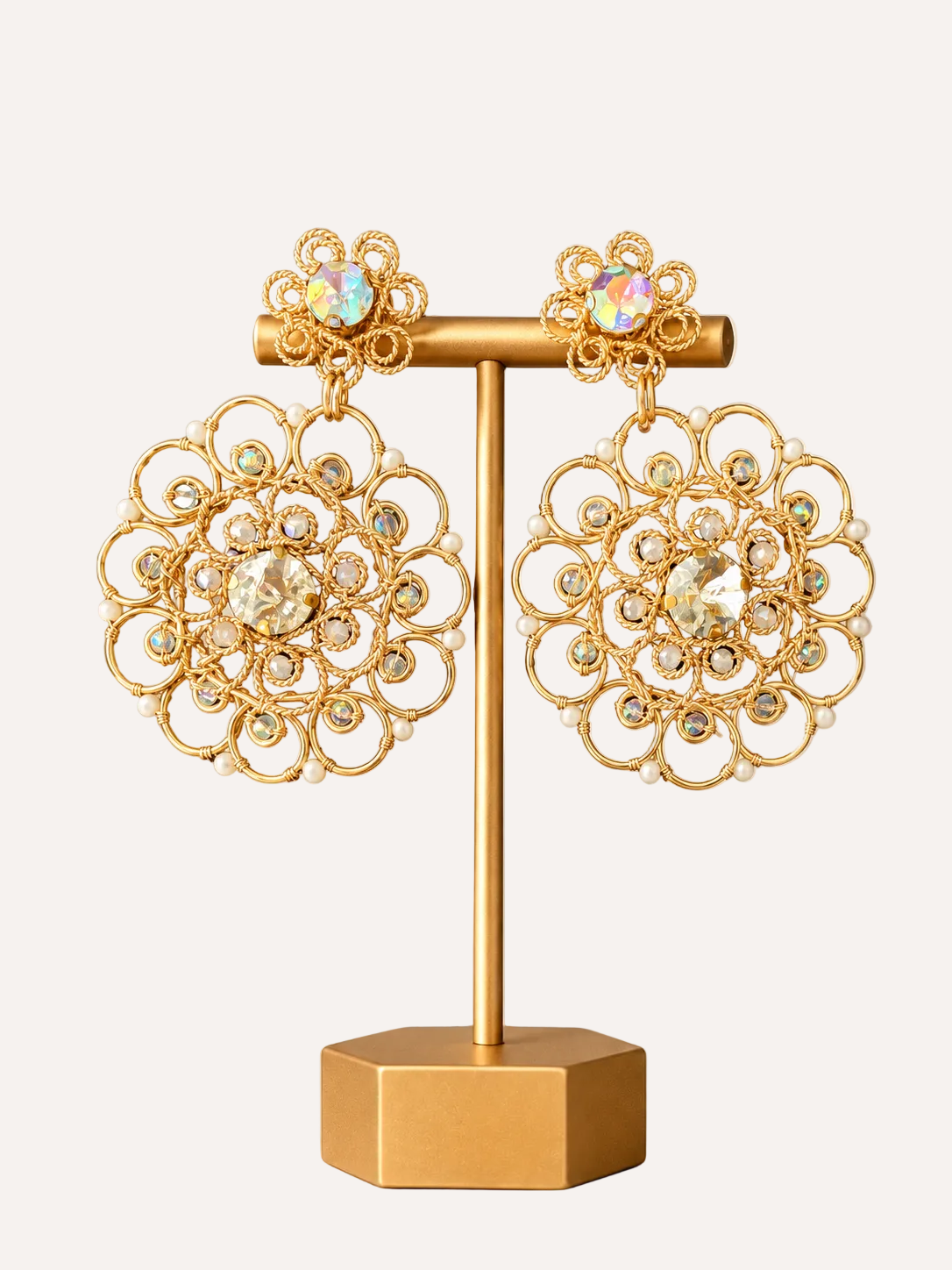 Handmade Venezuelan Earrings with Crystals