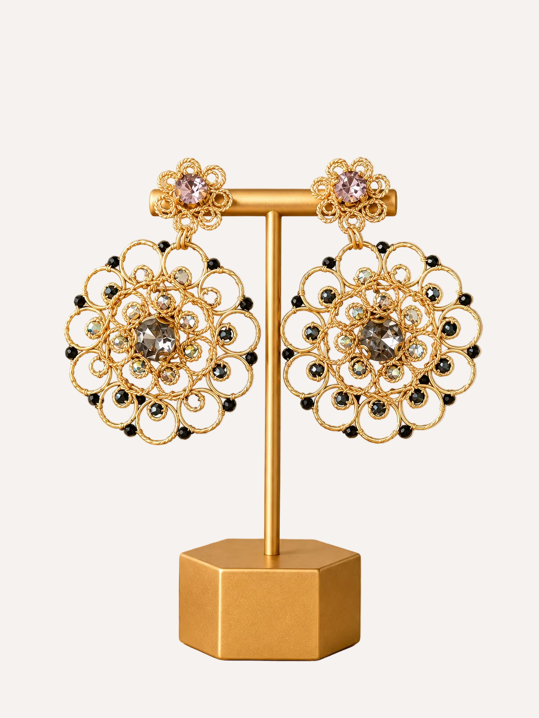 Handmade Venezuelan Earrings with Crystals