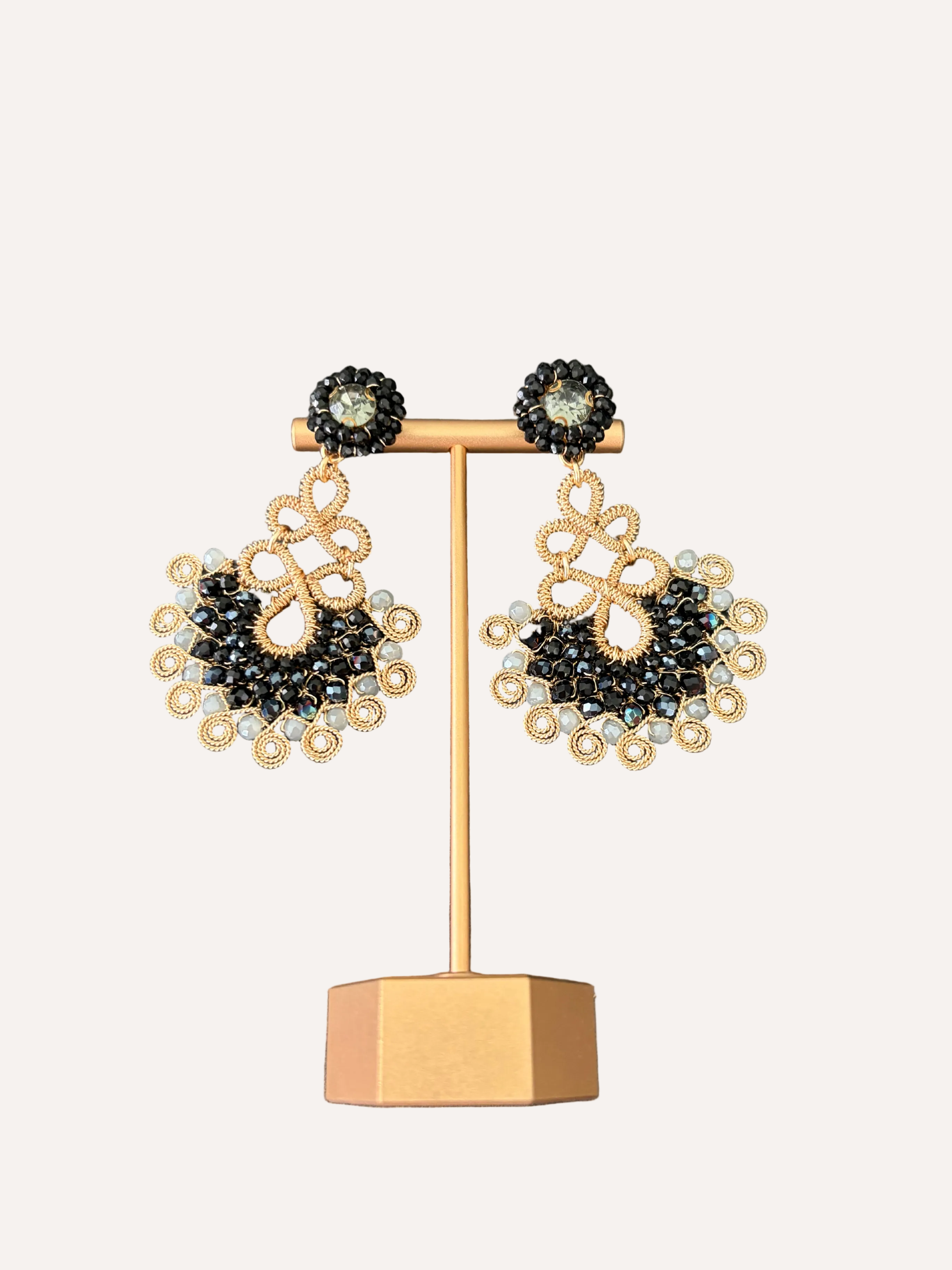 Beaded Venezuelan Wire Soutache Earrings